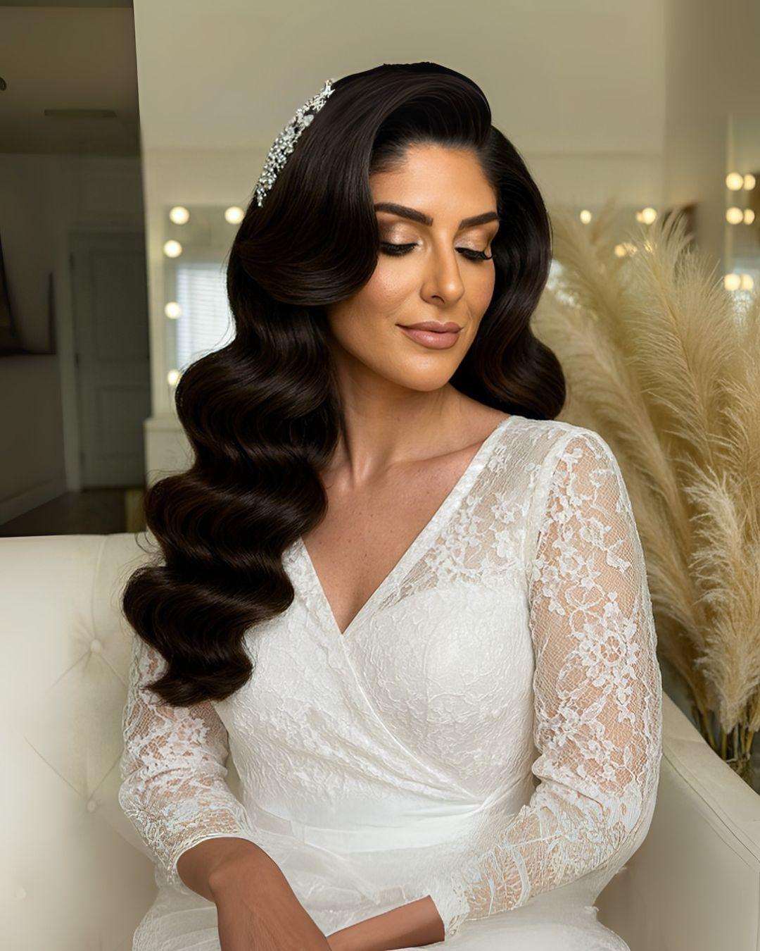 Wedding Hollywood waves hairstyle