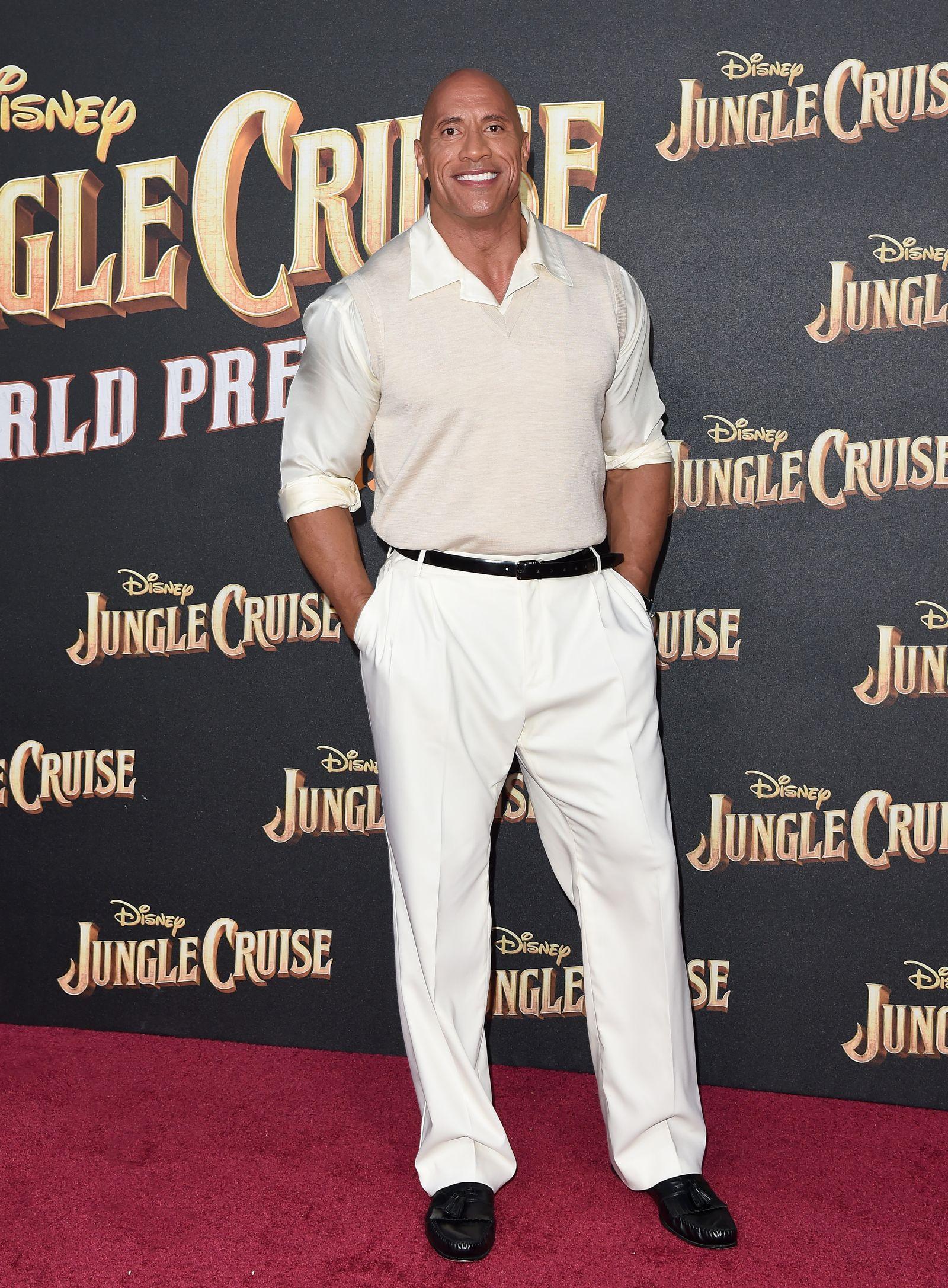 Dwayne Johnson actor standing portrait