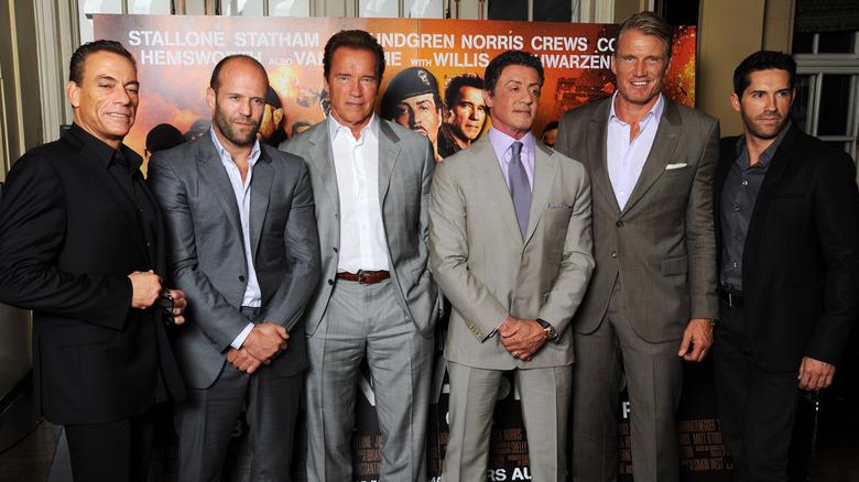 Action movie stars premiere
