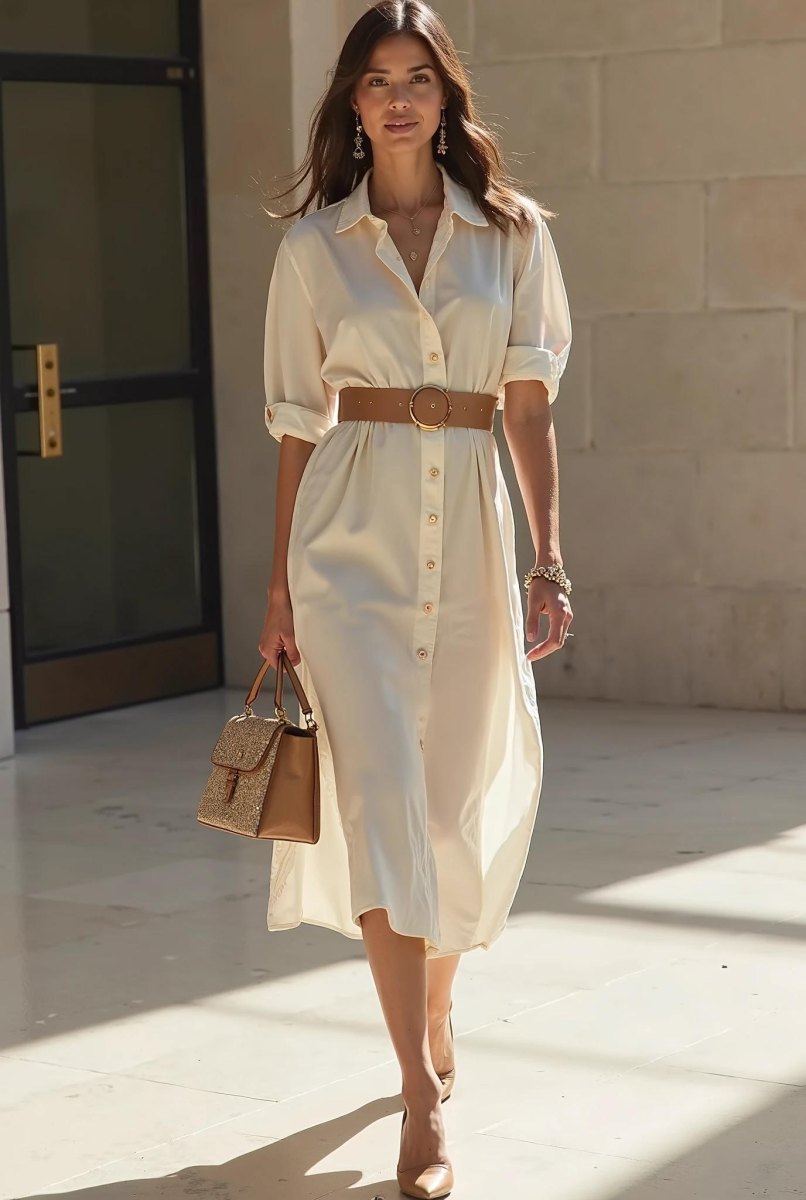 Belted fashion outfit
