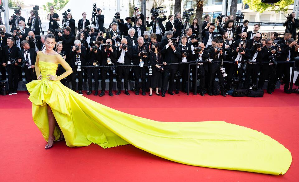 Cannes dress with long train