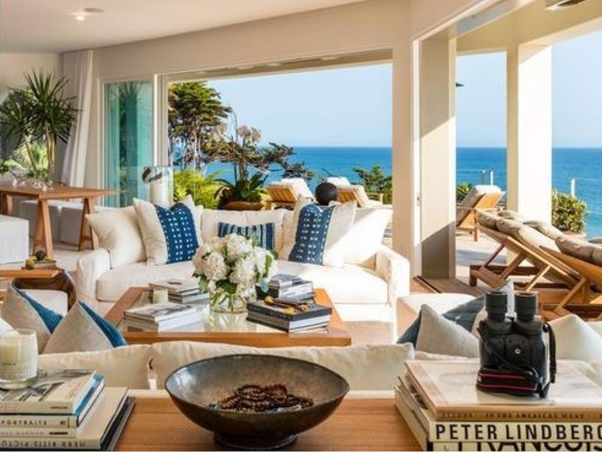 Celebrity beach house living room