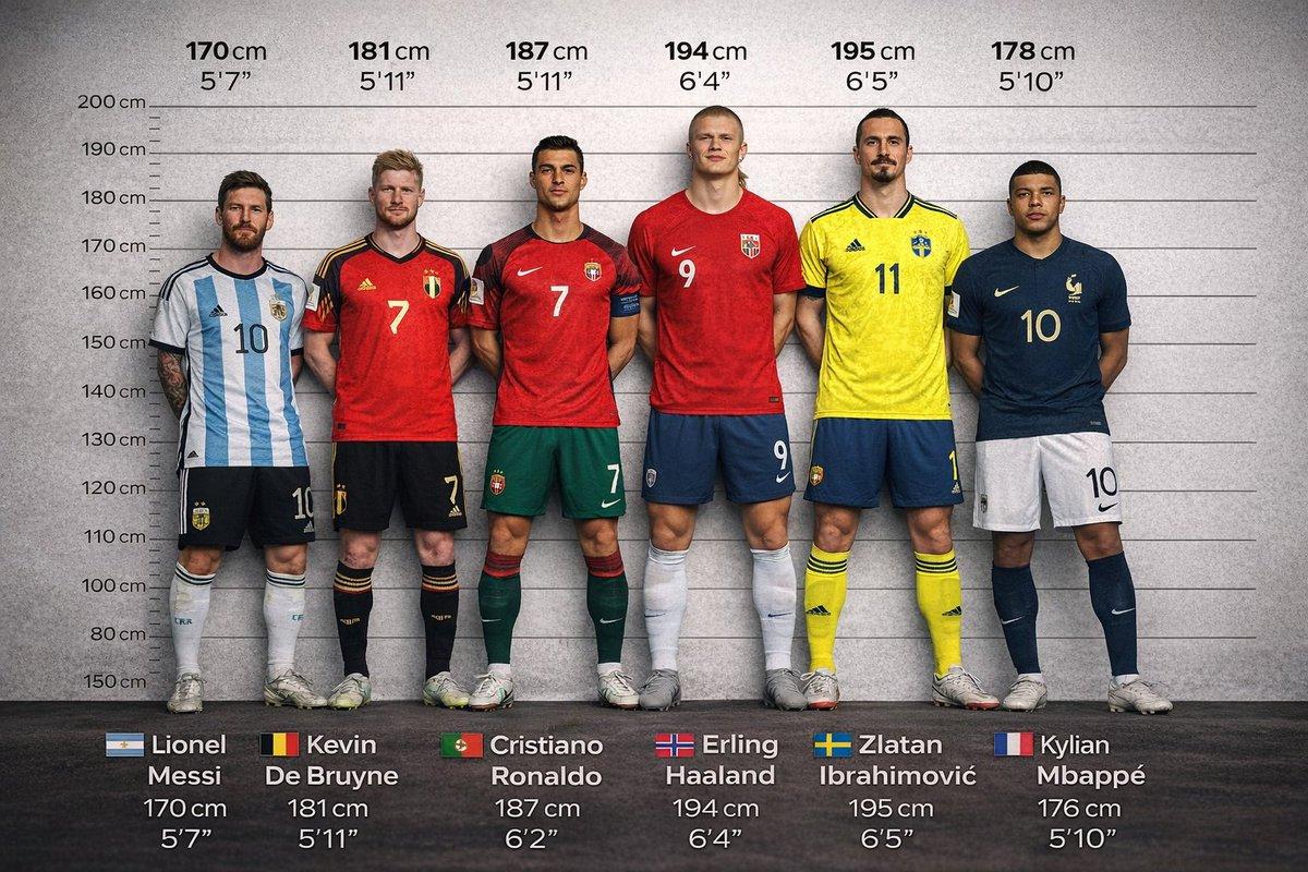 Sports stars height comparison