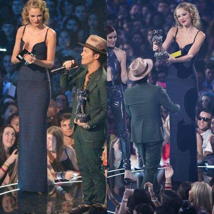 Musicians standing for height comparison