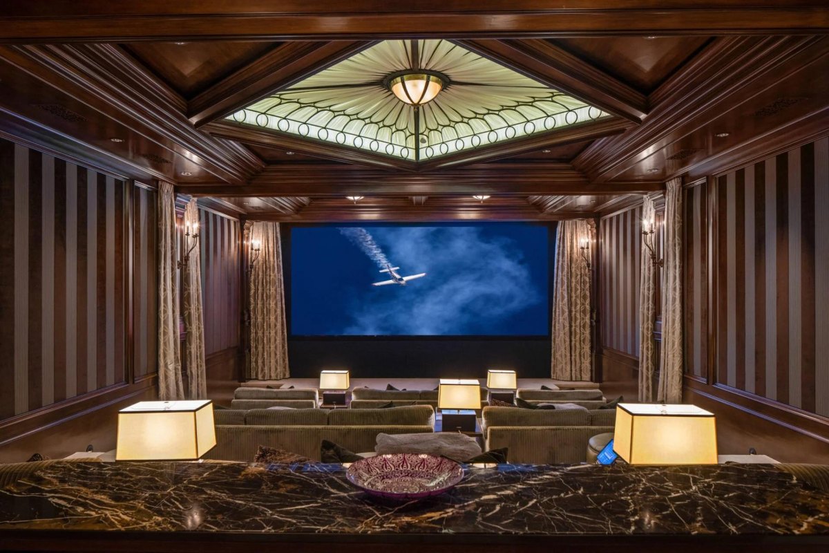 Celebrity home theater room design