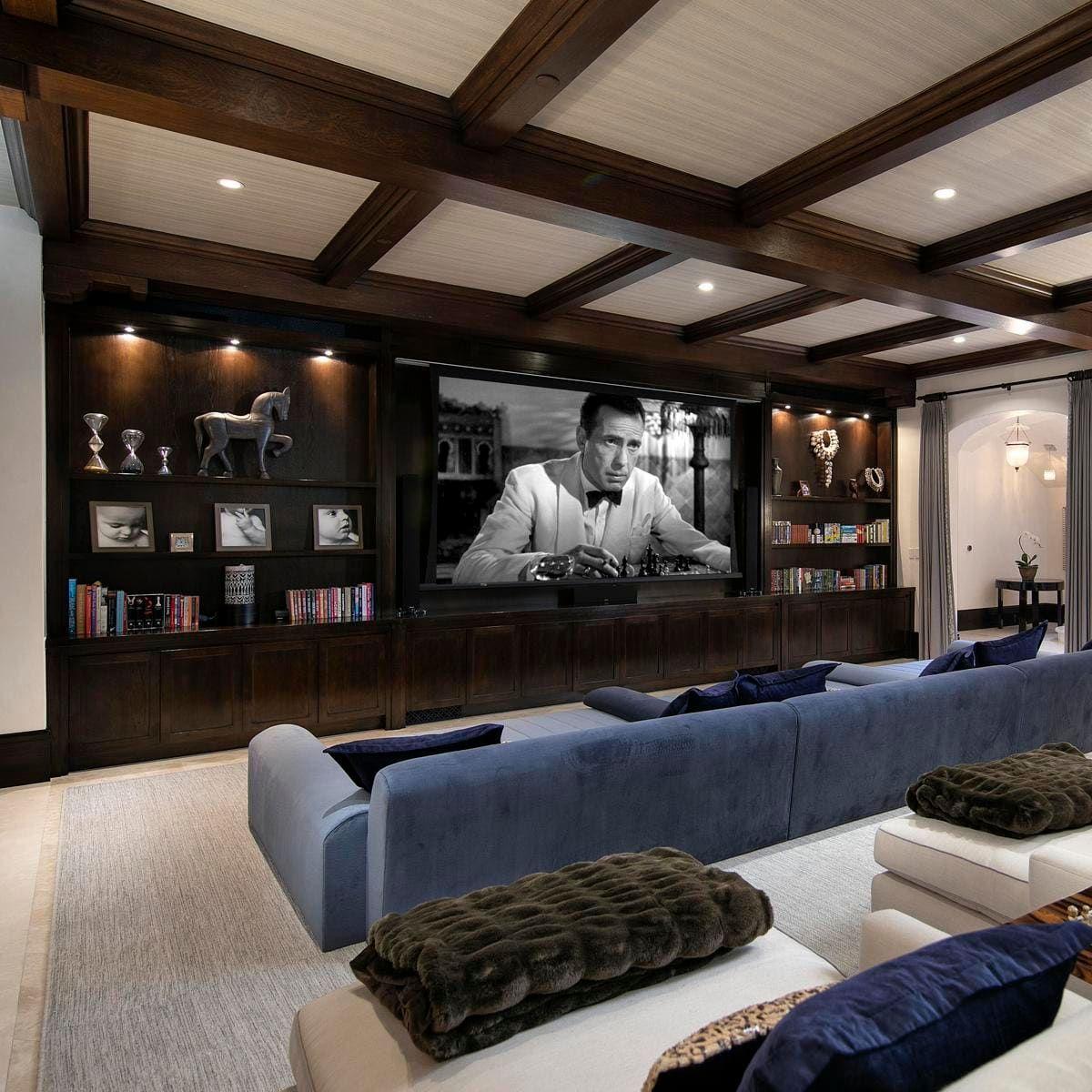 Celebrity home theater living room comfort