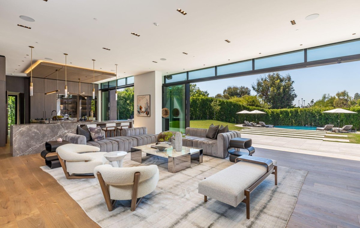Celebrity living room indoor outdoor connection