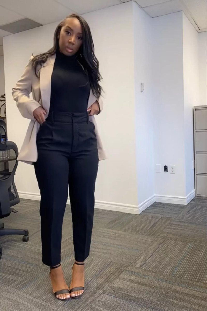 Tall woman professional workwear outfit