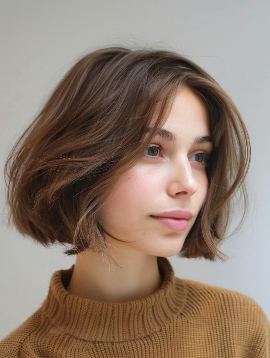 Chin length layered bob