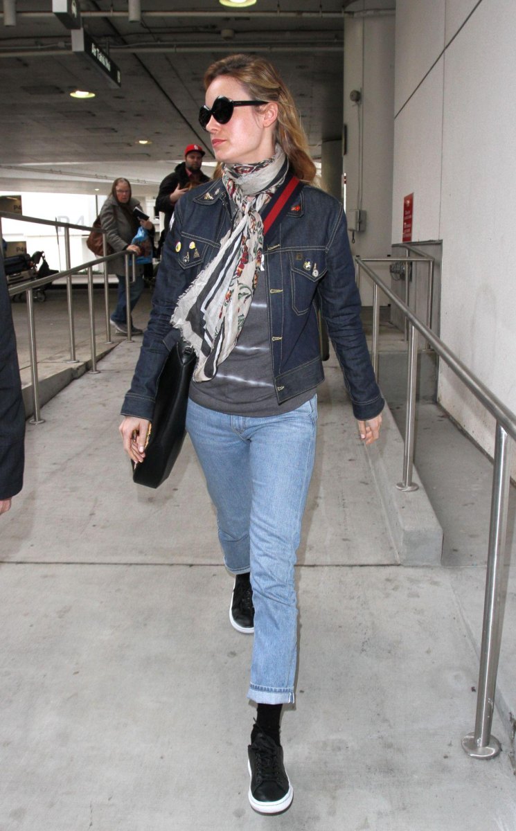 Celebrity denim airport fashion