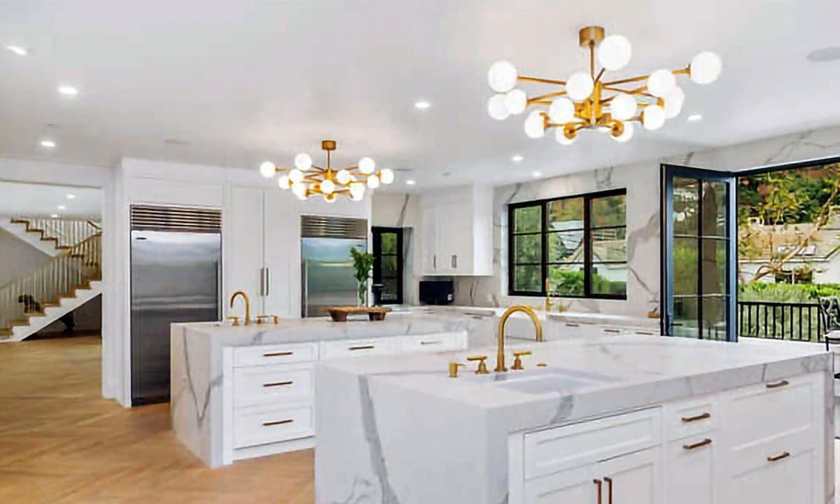Elegant celebrity kitchen interior