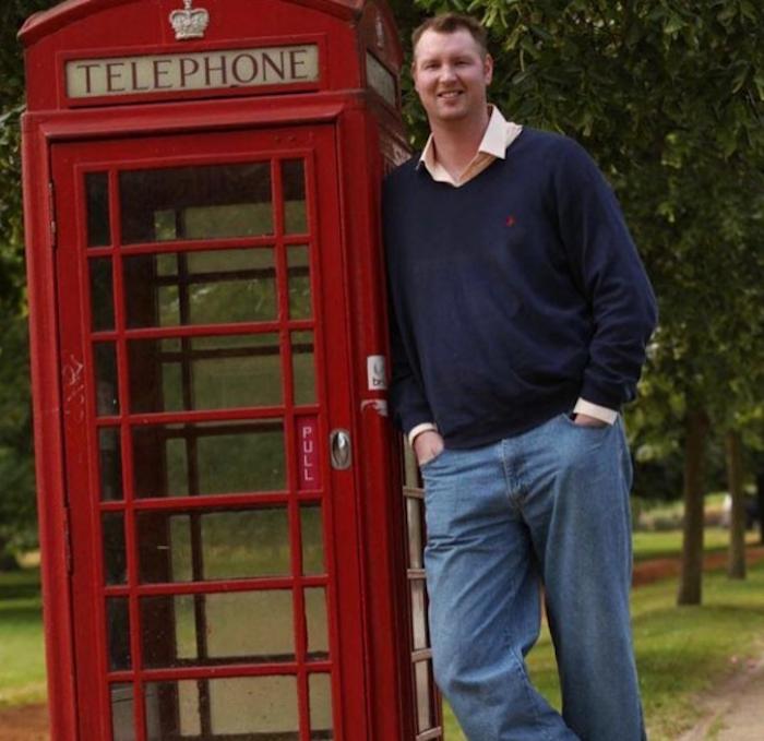 Very tall actor standing
