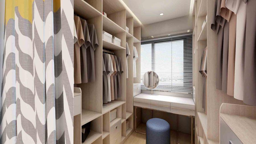 Compact closet dressing area