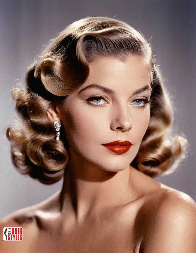 Glossy Old Hollywood waves hairstyle