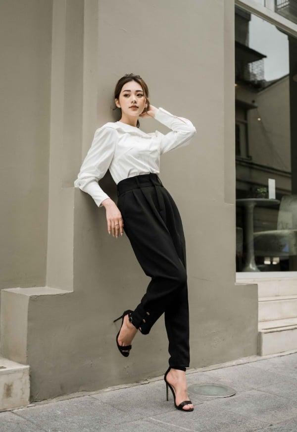 Heels with fashion outfit