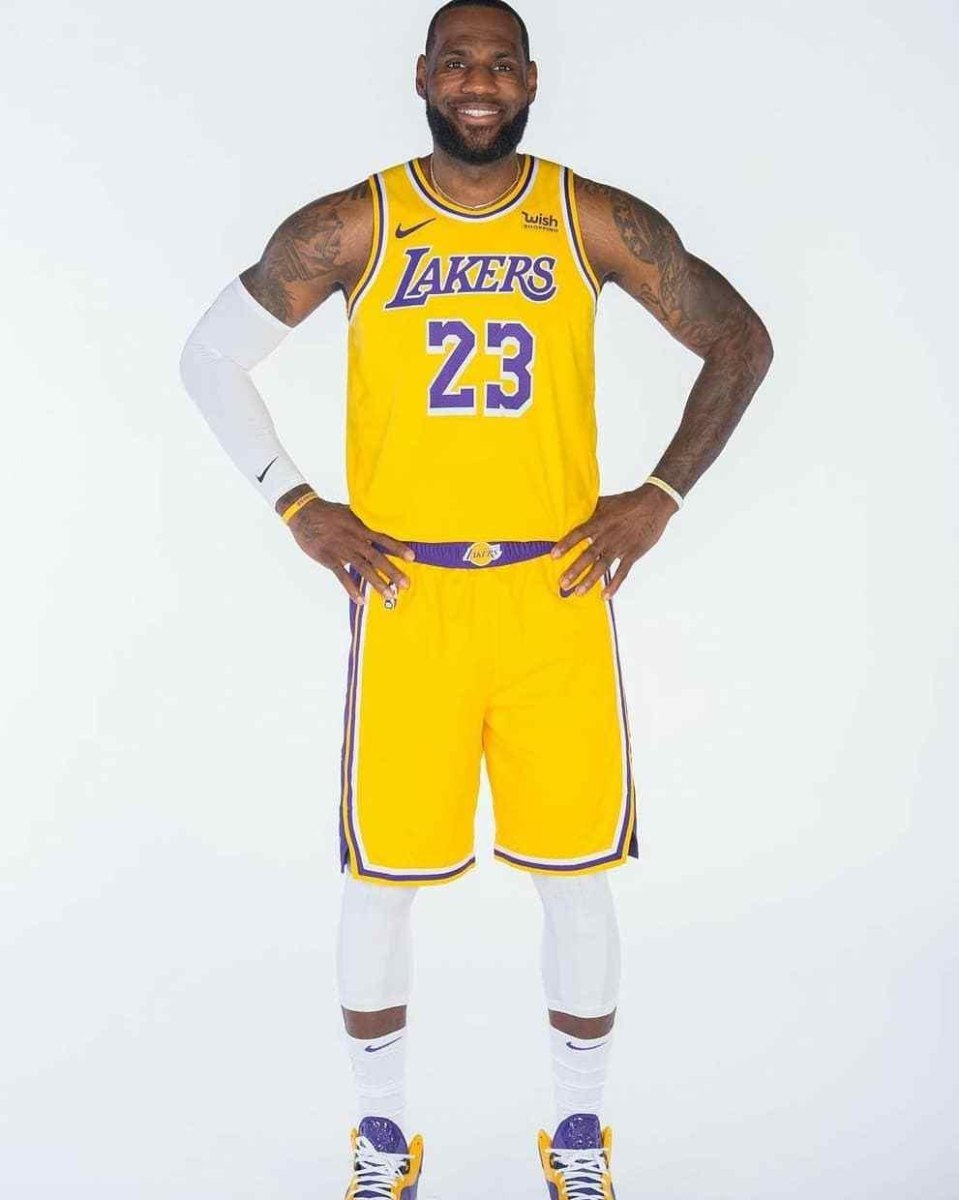 LeBron James standing full body basketball