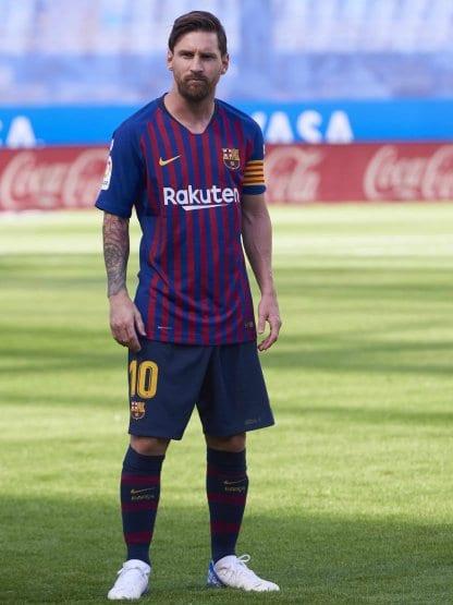 Lionel Messi standing full body footballer