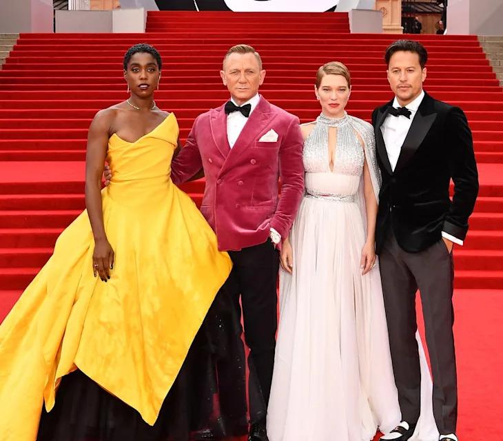 Hollywood actors on red carpet