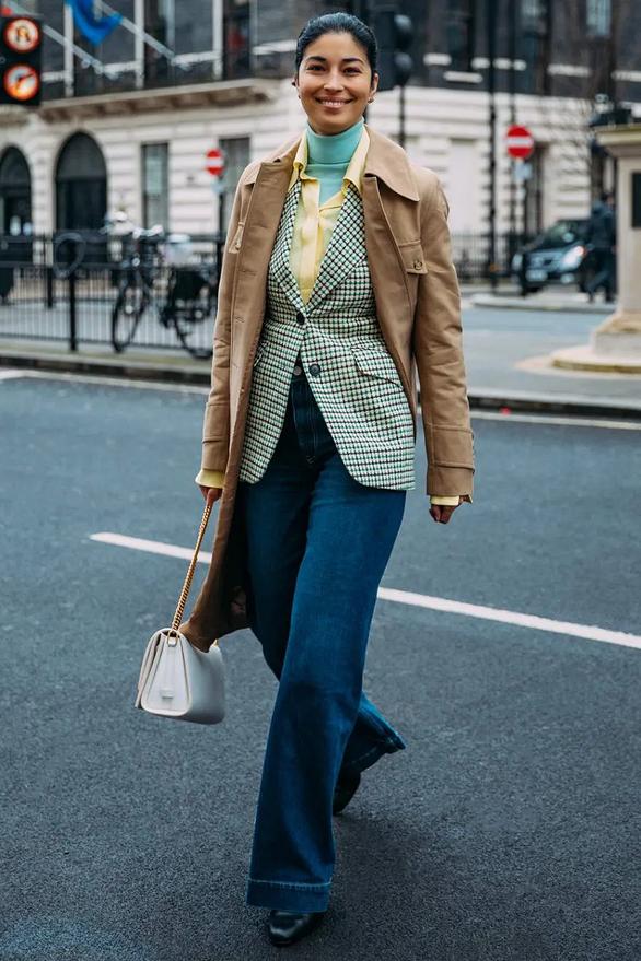 Layered tall fashion outfit