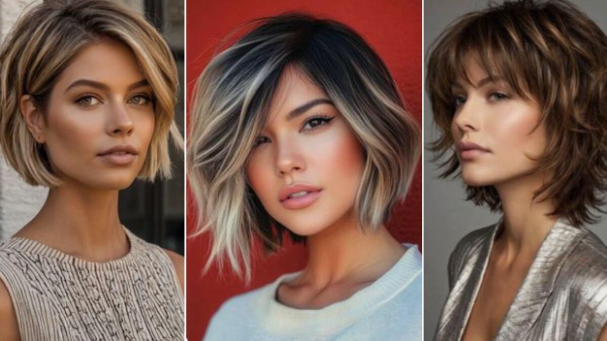 Modern layered bob hairstyle