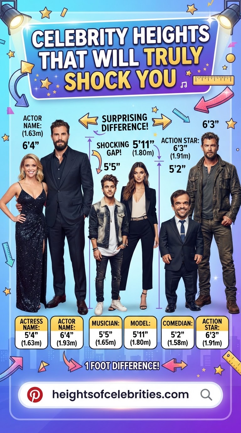Celebrity Heights That Will Truly Shock You