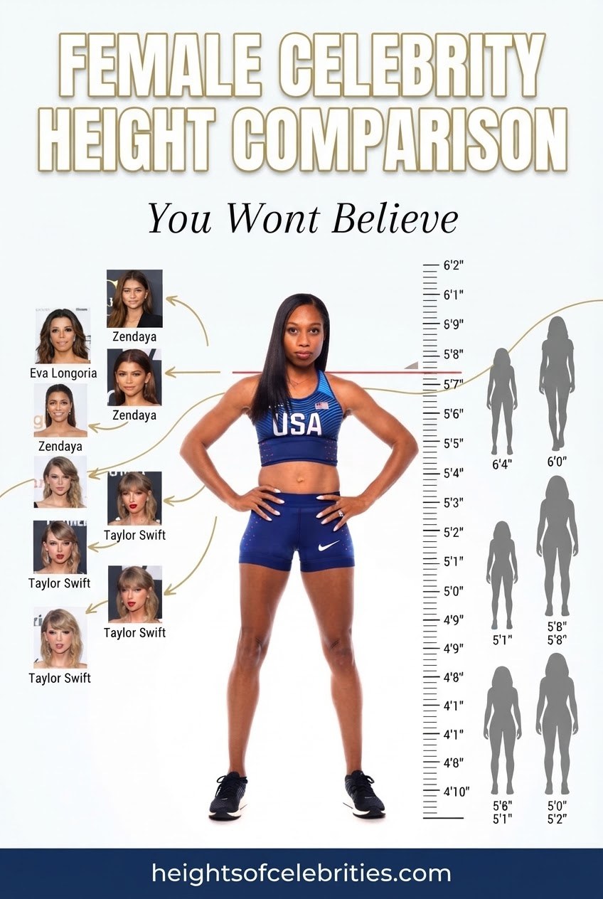 Female Celebrity Height Comparison You Wont Believe
