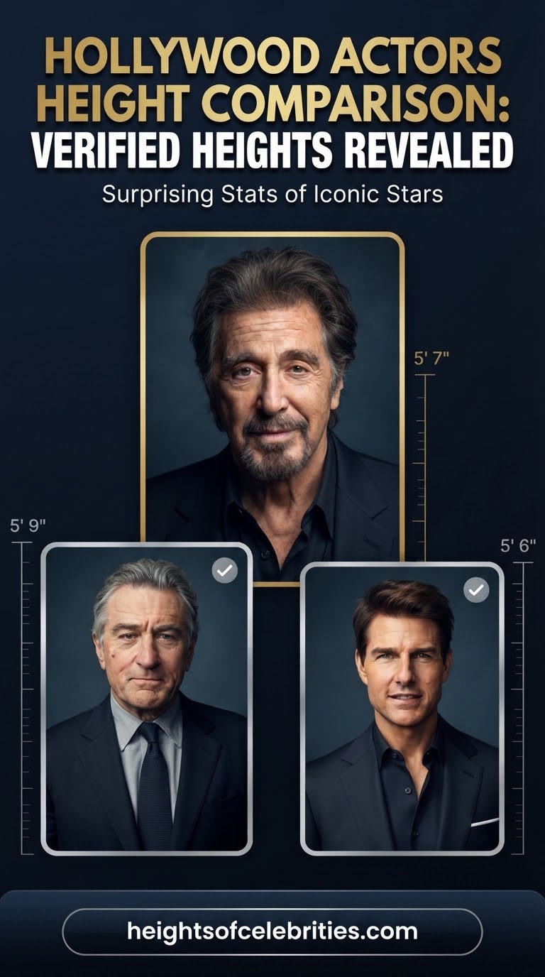 Hollywood Actors Height Comparison: Verified Heights Revealed