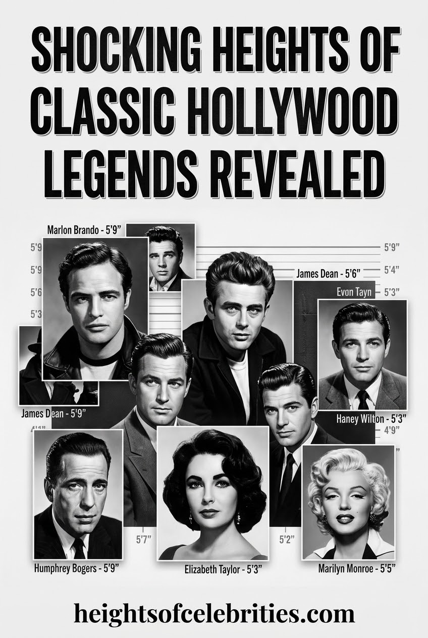 Shocking Heights of Classic Hollywood Legends Revealed