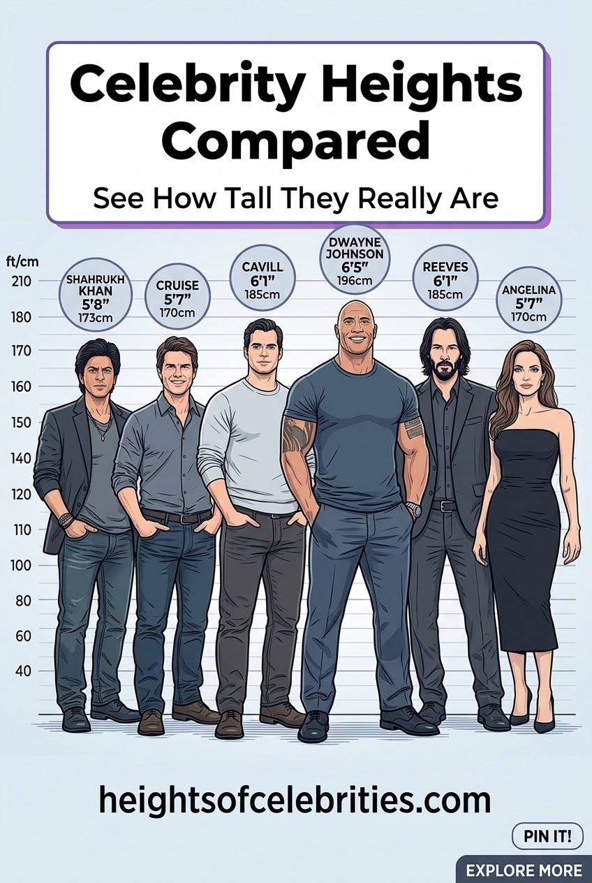 Celebrity Heights Compared See How Tall They Really Are