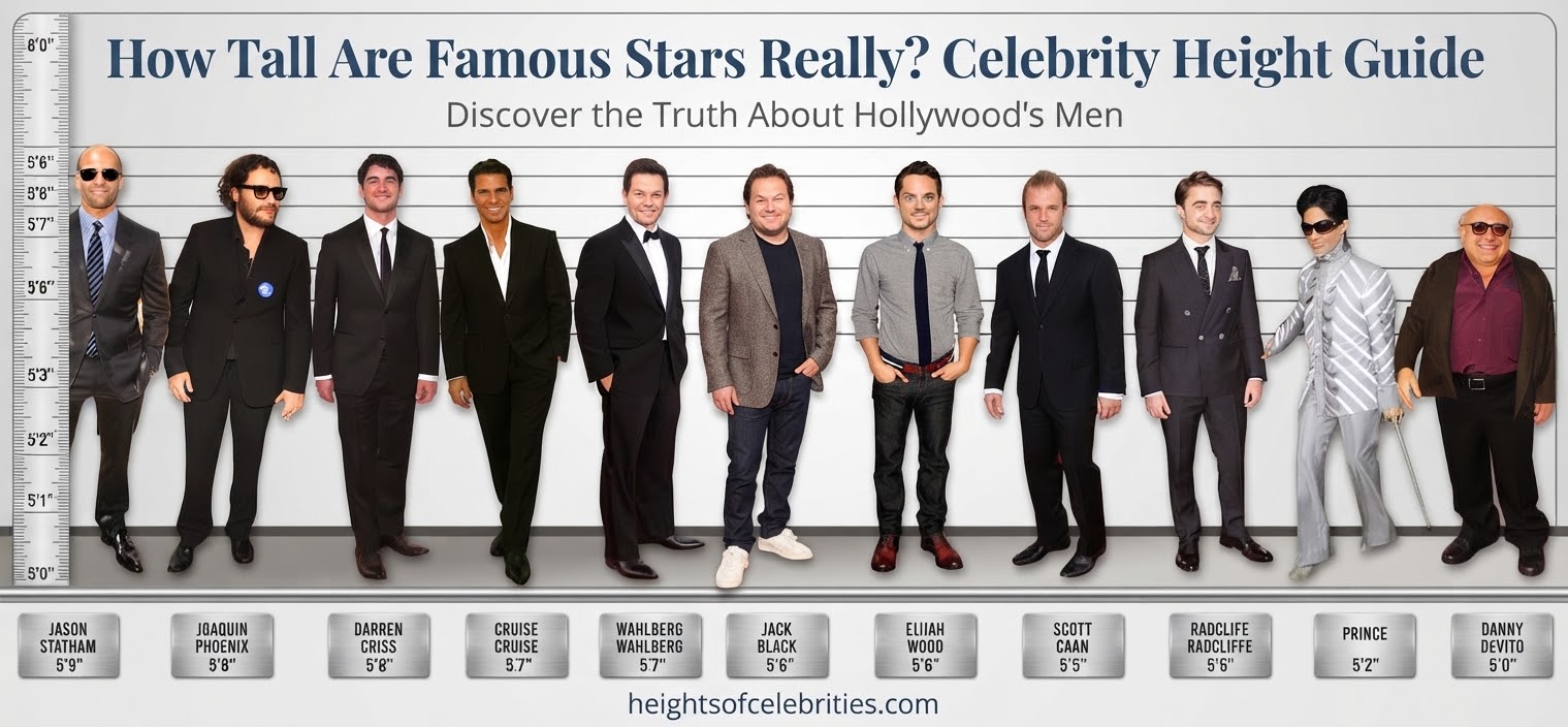 How Tall Are Famous Stars Really? Celebrity Height Guide