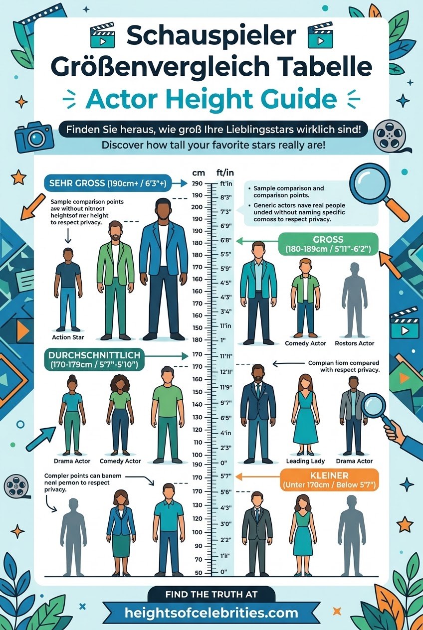 Schauspieler Größenvergleich Tabelle Actor Height Guide