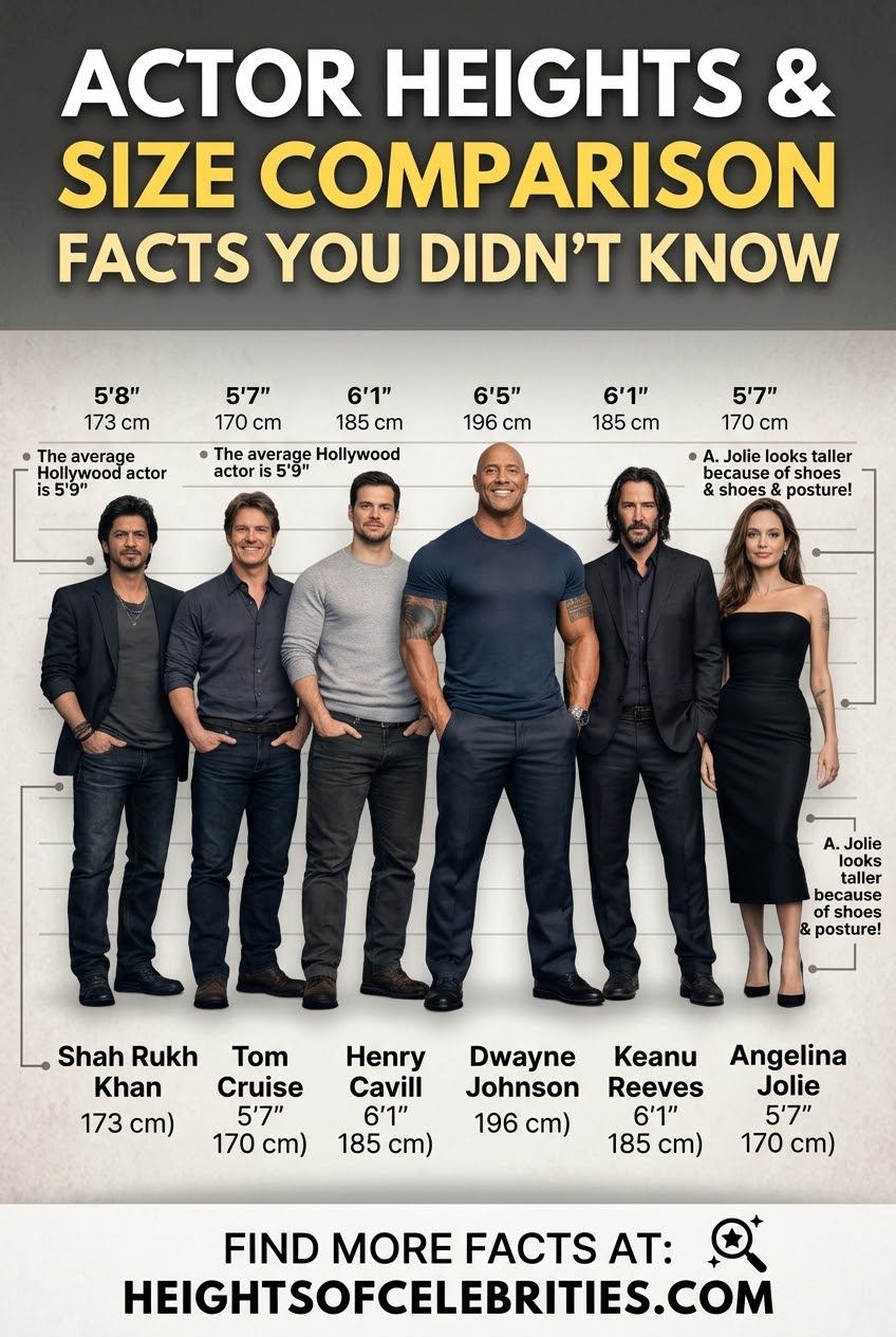 Actor Heights & Size Comparison Facts You Didn't Know