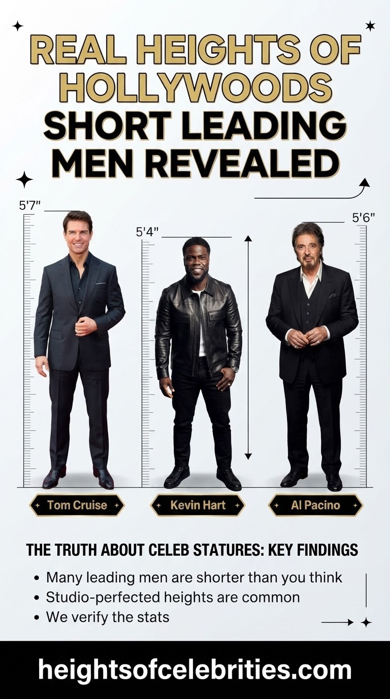 Real Heights of Hollywoods Short Leading Men Revealed