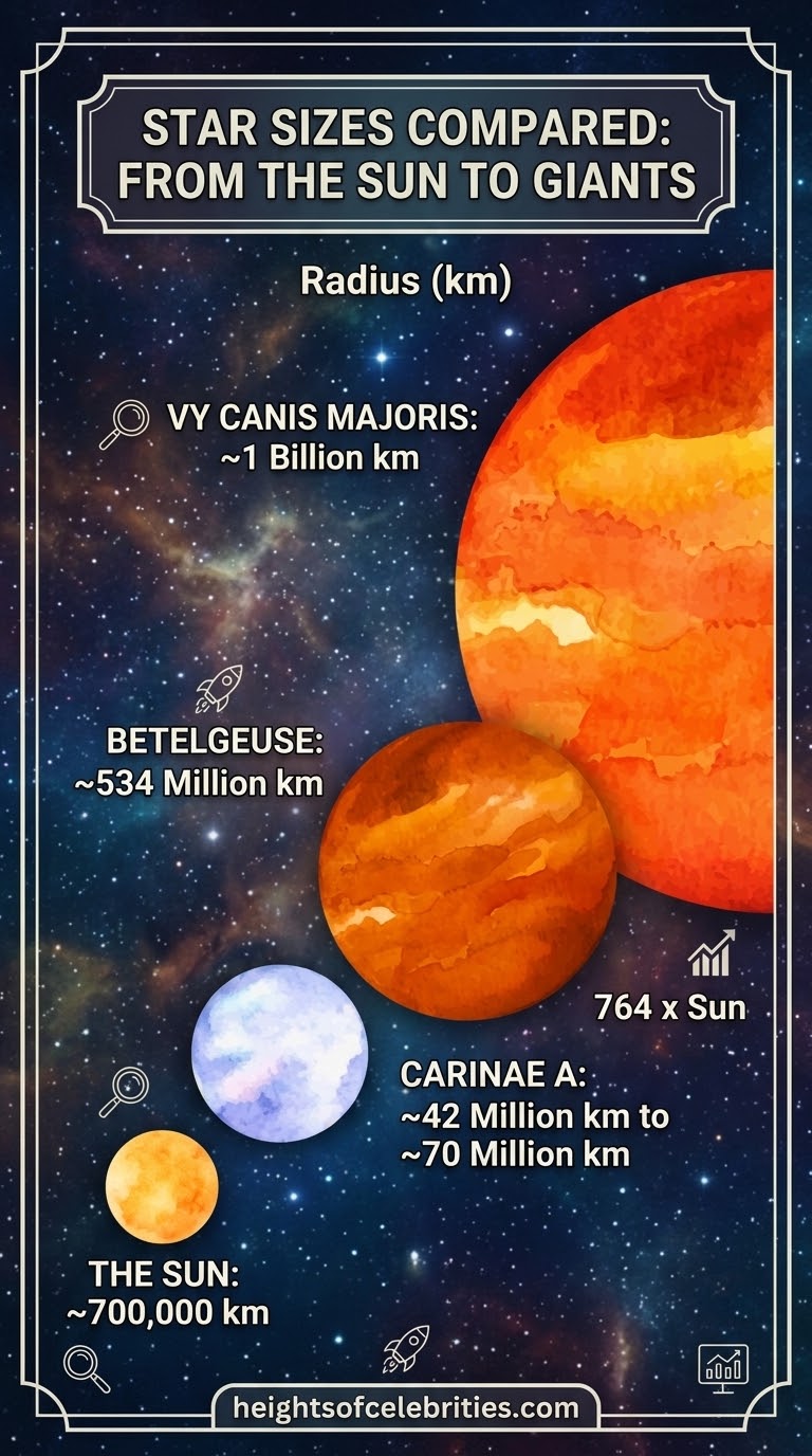 Star Sizes Compared: From the Sun to Giants