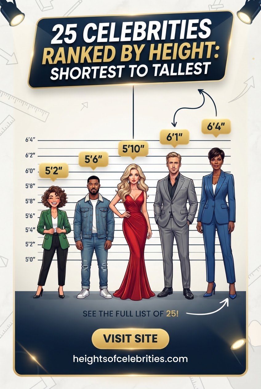 25 Celebrities Ranked by Height: Shortest to Tallest