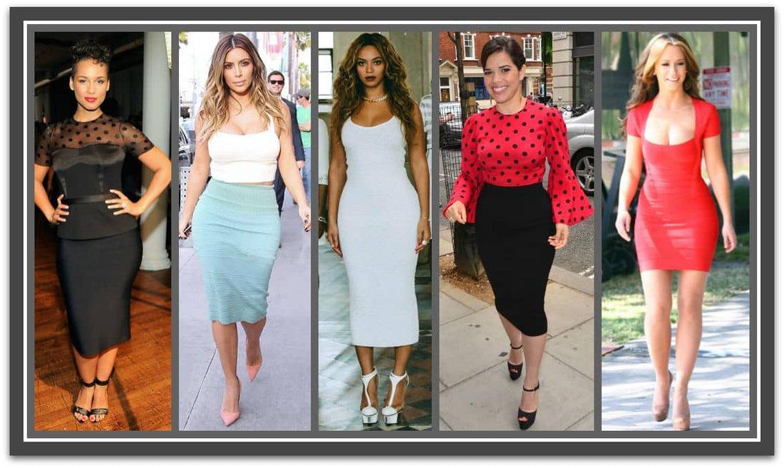 Pear shaped celebrity outfit styling