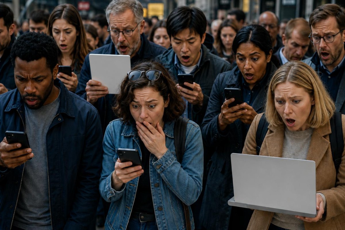 Audience reacting to celebrity news