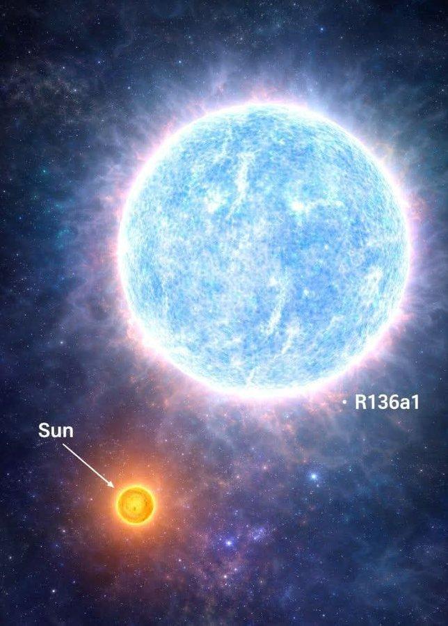 R136a1 massive star cluster