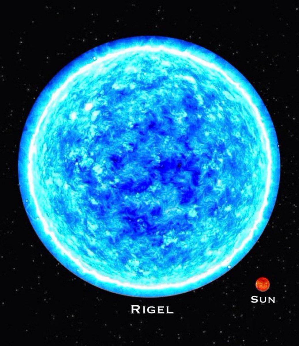 Rigel blue supergiant star