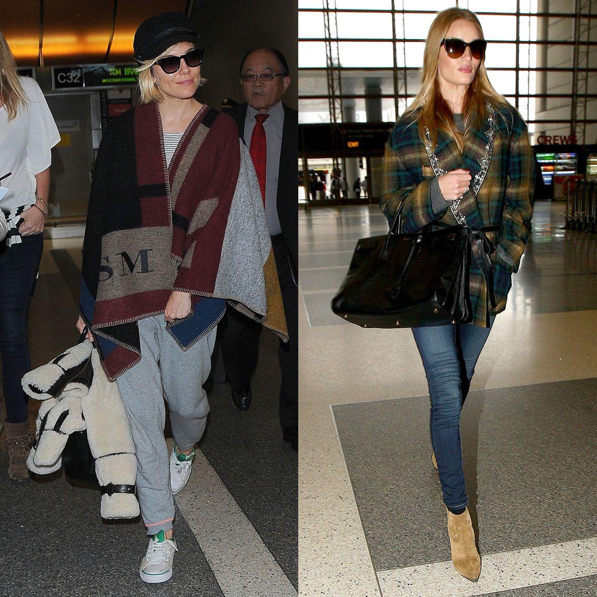 Seasonal celebrity airport clothing