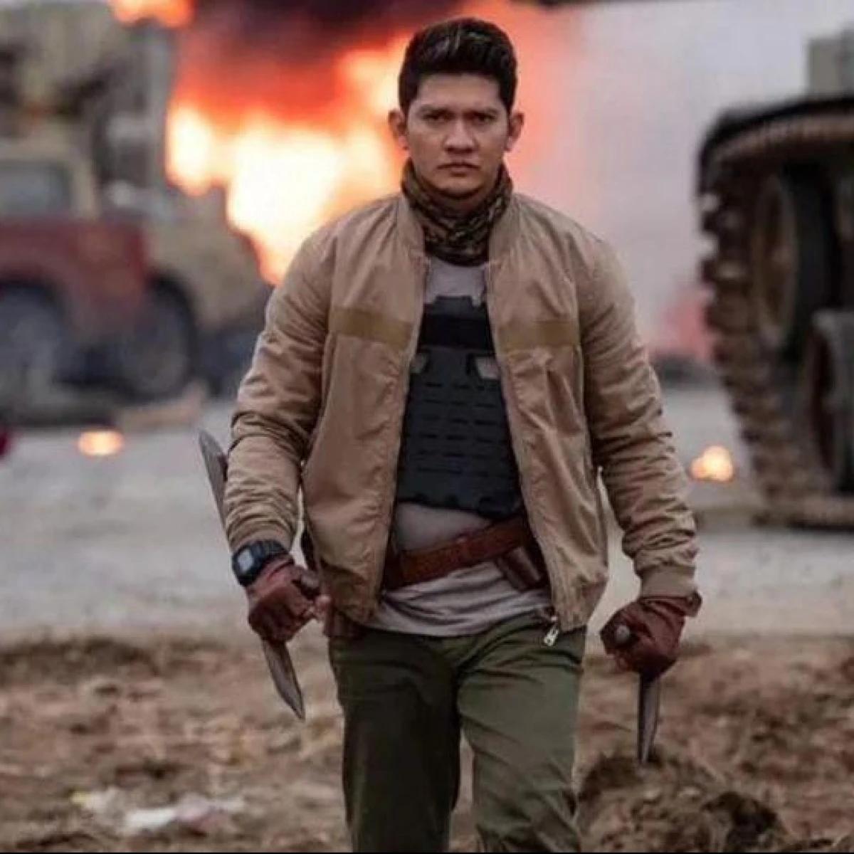 Action film hero scene