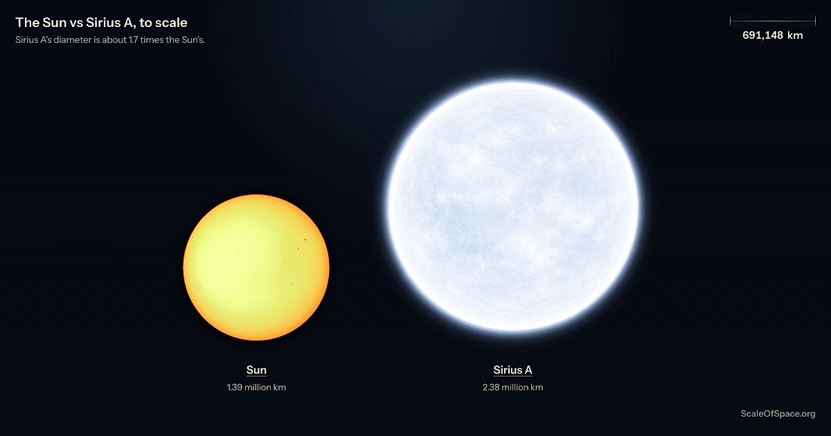 Sirius bright star illustration