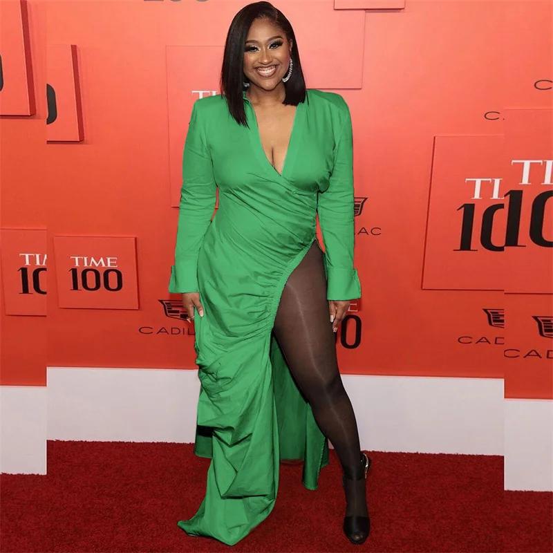 Tall celebrity statement dress