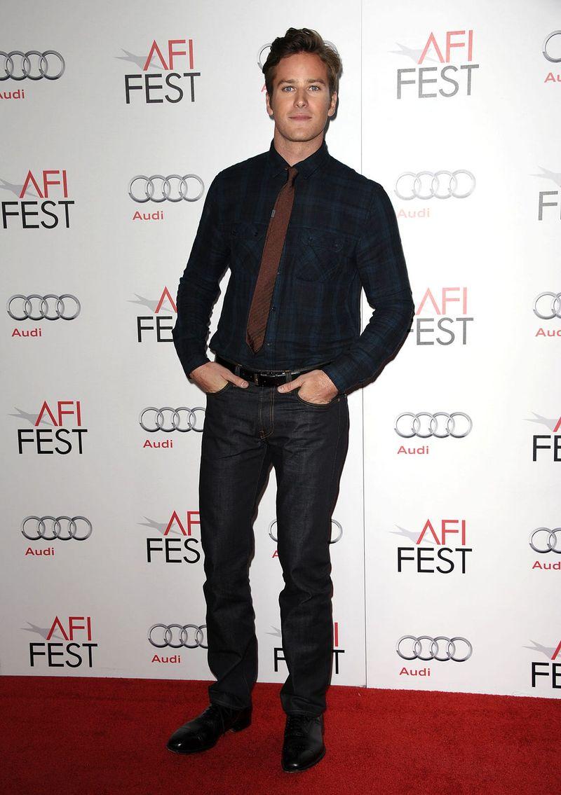 Modern actors on film red carpet