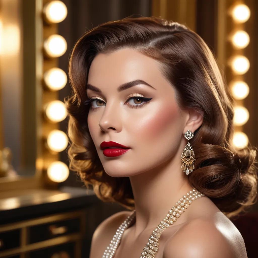 Vintage Hollywood makeup finishing details